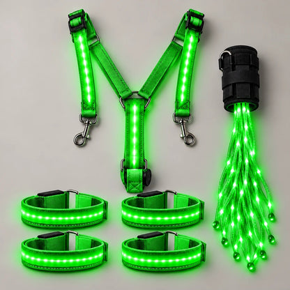 🐎Horse LED Night Glow Protection Gear 6-Piece Full Set