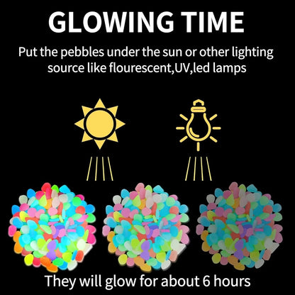 💥🌈Colorful Glow-in-the-Dark Garden Stones
