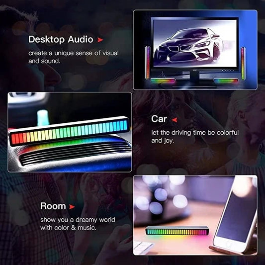 ⏰Wired Sound Activated RGB Light Bar