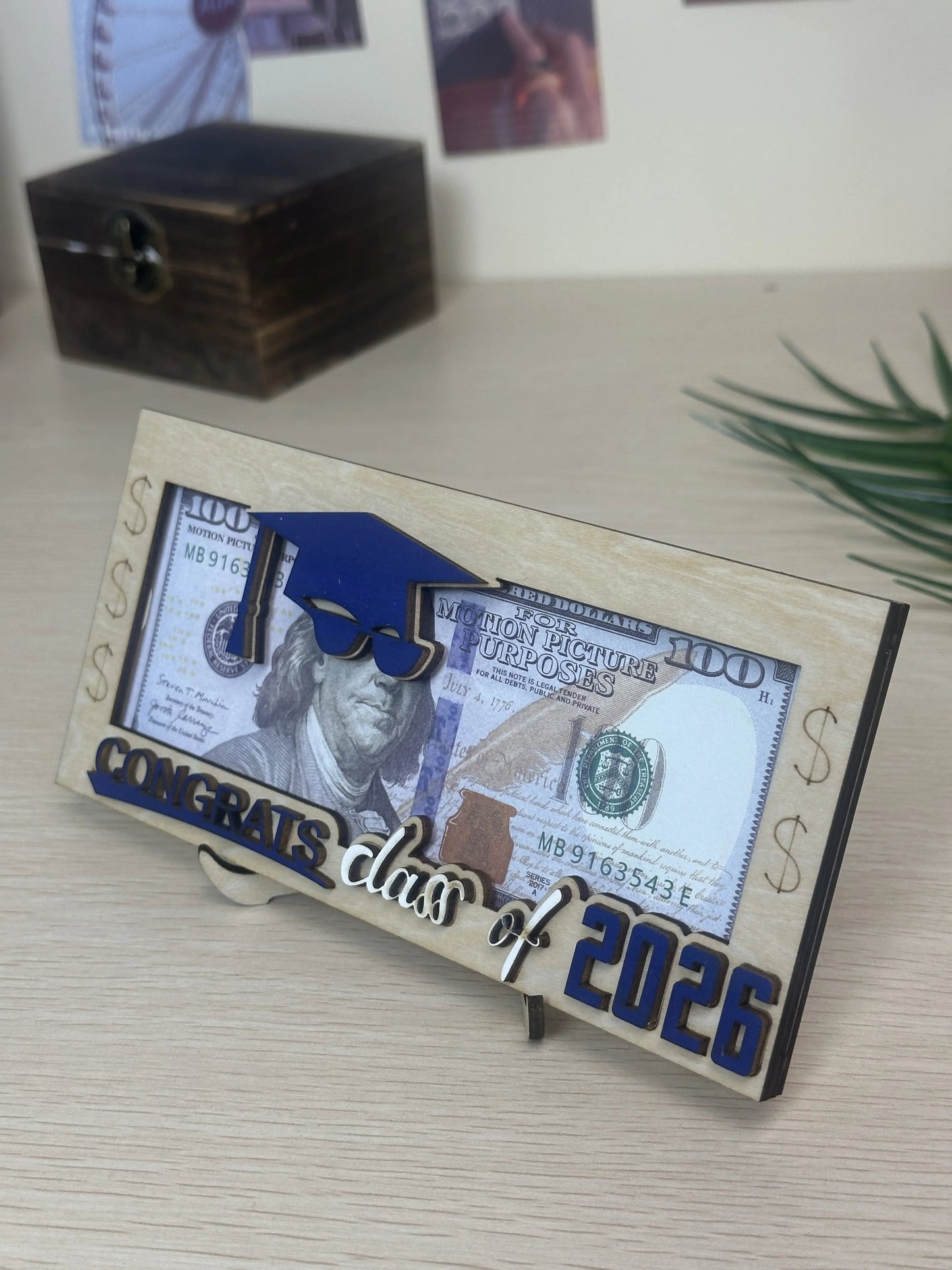 🎓 Graduation 2026 Money Holder – Unique Wooden Cash Gift Box for Class of 2026, Perfect Creative Gift for Seniors 🎁