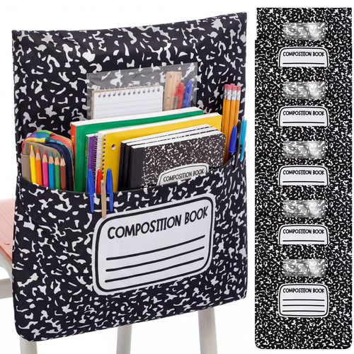 🌈 Classroom Chairback Storage Pockets with Name Slots✏️📚