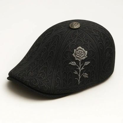 🔥Last Day 50% OFF 💀Handcrafted Skull & Thorn embroidered Flat Cap