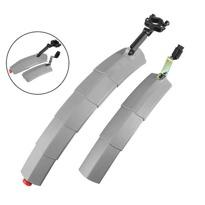 The "Adulting" Mudguard: 2-in-1 Telescopic Shield + Safety Light! 🚨✨ (No More Mud Suits)