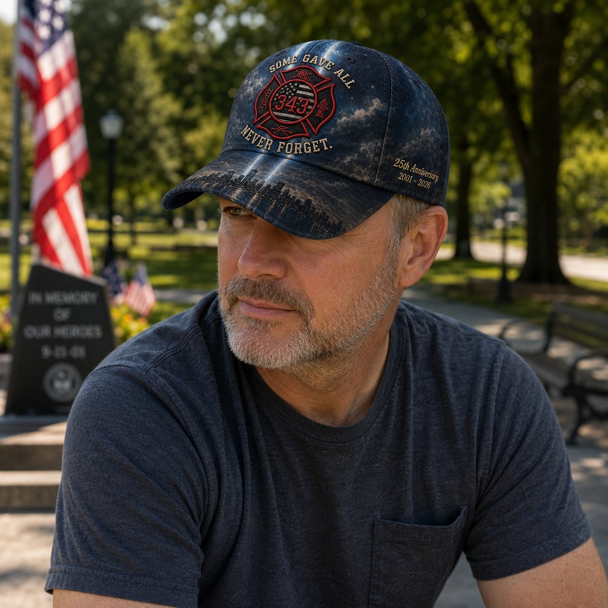 🔥Last Day 49% OFF – Never Forget 343 Memorial Cap – Embroidered Tribute Design🧢(Breathable & Lightweight Comfort & Unisex Fit)