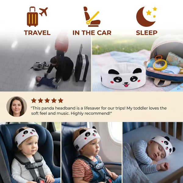 Kids & Adult Sleep Headband | Ultra Soft Bluetooth Animal Music Headphones