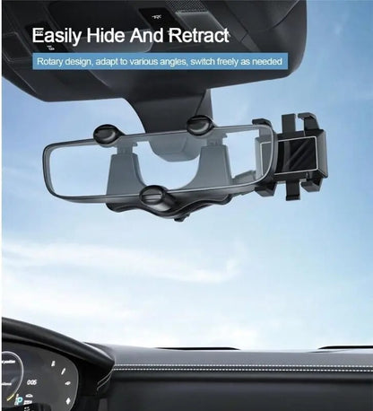 360 Degree Car Phone Holder Rearview Mirror