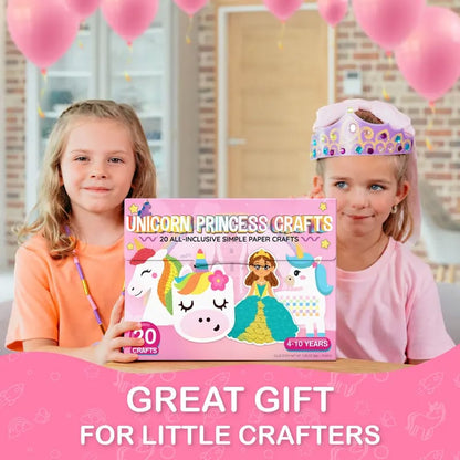 🔥Last Day 49% OFF 🎨❤️ 20 Princess & Unicorn Crafts in a Box