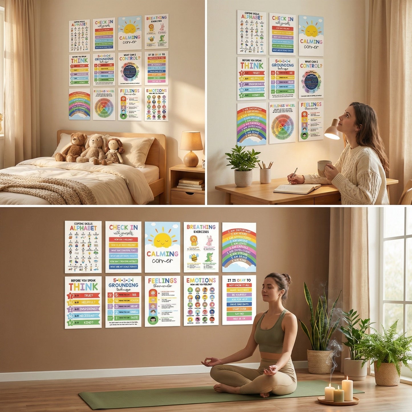 Calming Corner Posters- 12 Pcs