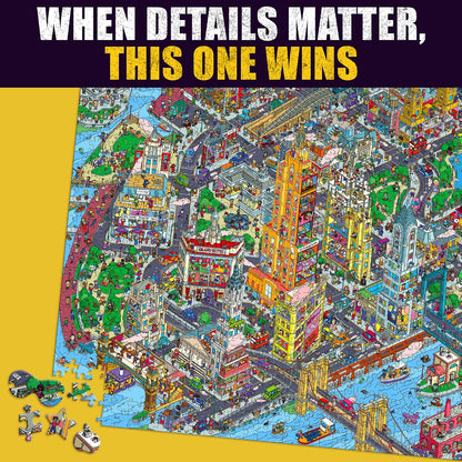⏳ Last Day 49% OFF – 🕵️ Detectives: New York 1000-Piece Seek & See Puzzle | Build the Crime Scene & Hunt for Hidden Clues 🗽