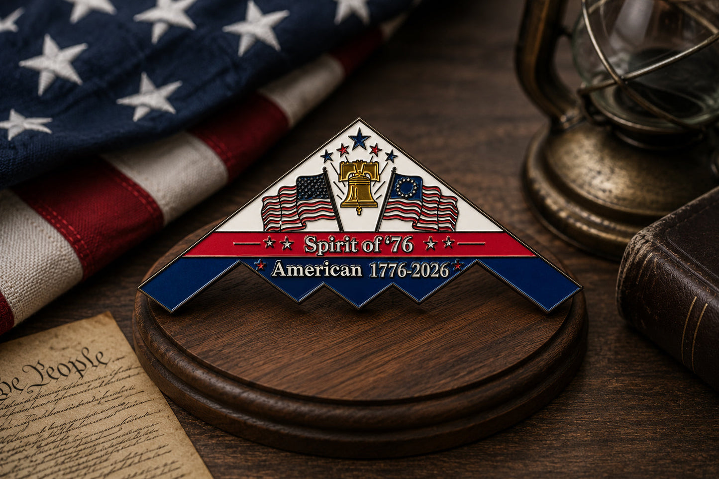 Spirit of ’76 B-2 Stealth Bomber Commemorative Metal Medal - 250th Anniversary Patriotic Collectible