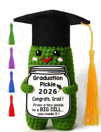 🎓Graduation Pickle Funny Handmade Crochet Grad Gifts for Him Her