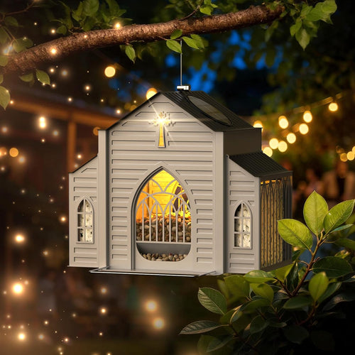 🔥Church-Shaped Solar Bird Feeder🎁
