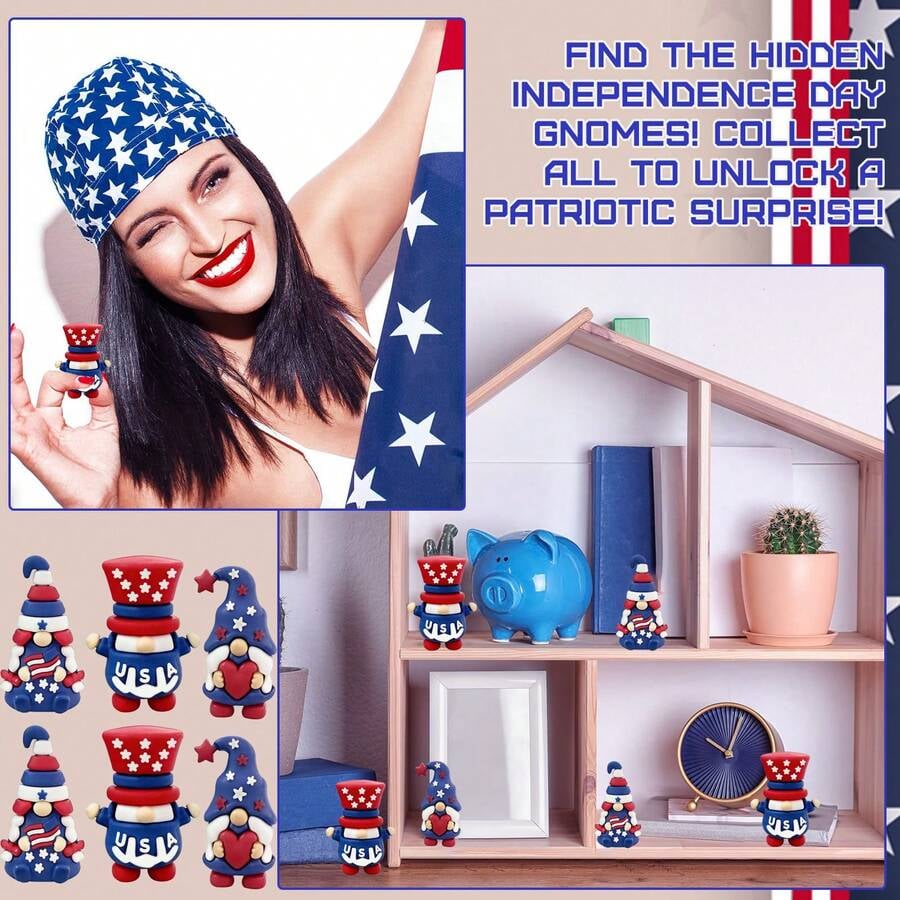 🔥Last Day 49% OFF - 🇺🇸 Patriotic gnome figurine, July 4th gift
