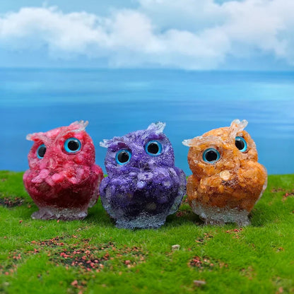 🔥Handmade Natural Crystal Gemstone Owl