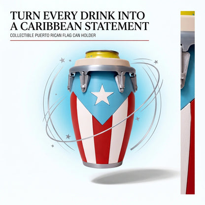🪘Conga-Style Can Holder – Celebrate Caribbean Pride, One Sip at a Time