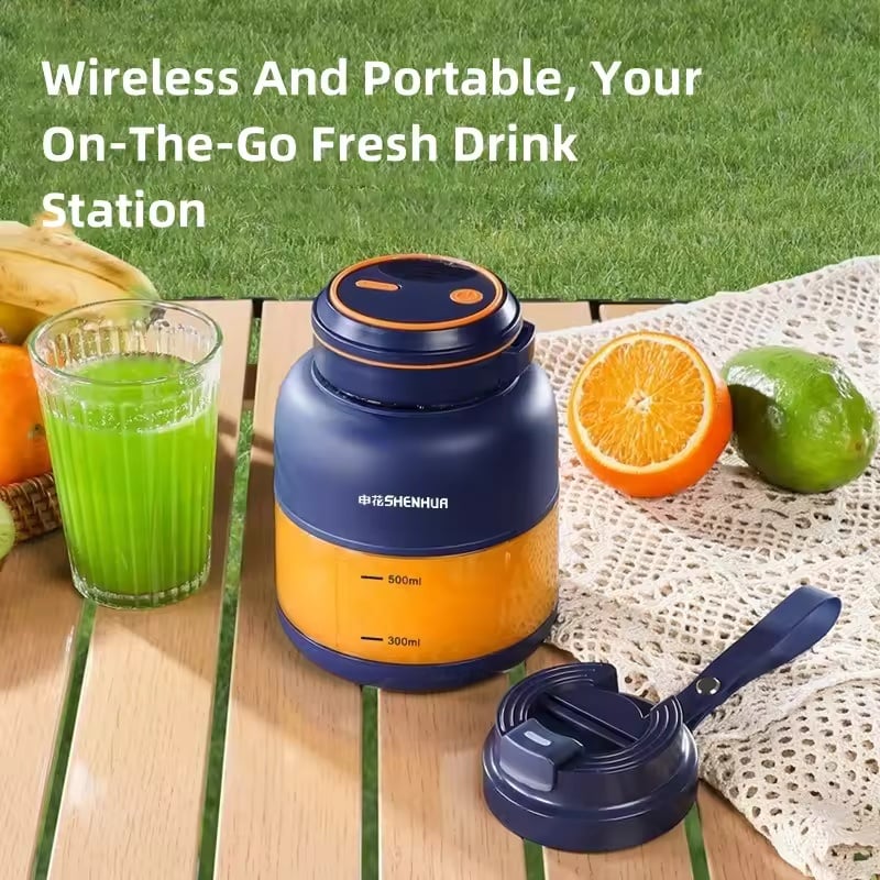 38-Page Blade | Ice-Crushing Capability | Portable, Multifunctional, High-Capacity Electric Juicer Cup