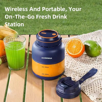 38-Page Blade | Ice-Crushing Capability | Portable, Multifunctional, High-Capacity Electric Juicer Cup