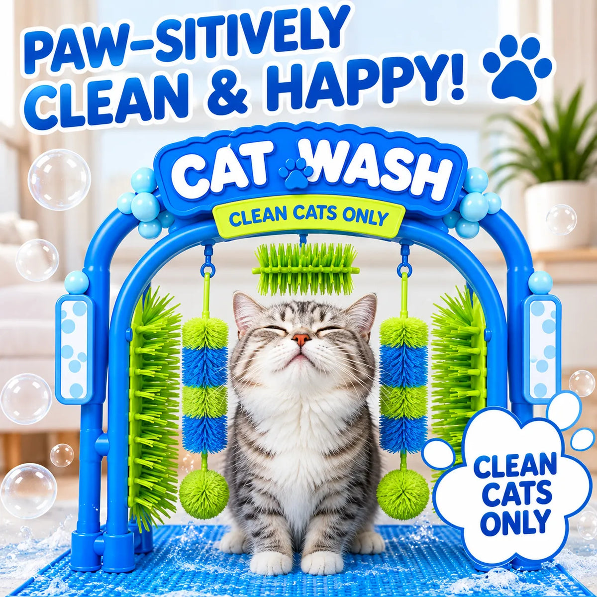 🐱 Cat Self-Grooming & Play Station