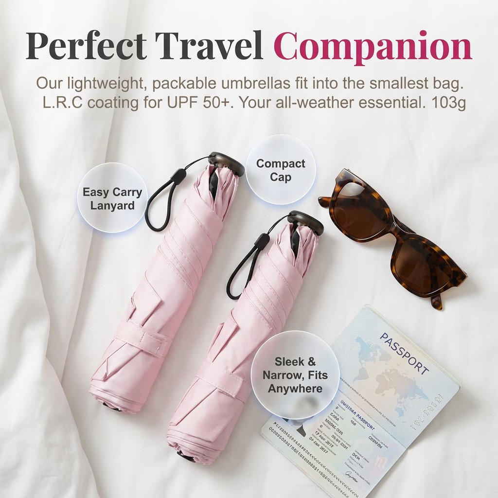 ✨Mini Pocket Sun Umbrella – Ultra-Light Sun & Rain Protection for On-the-Go! ✨