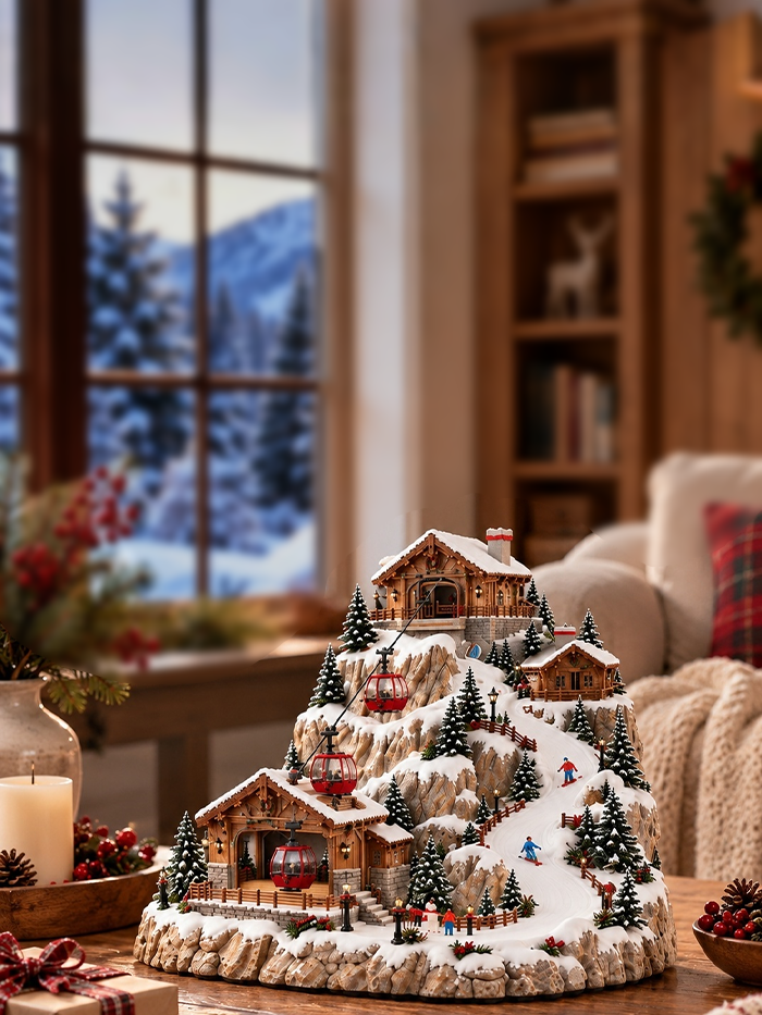 A Living Winter Mountain Scene