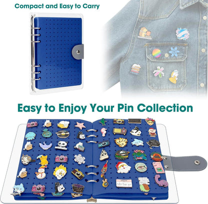📌8 Pages Clear Felt Pin Display Book