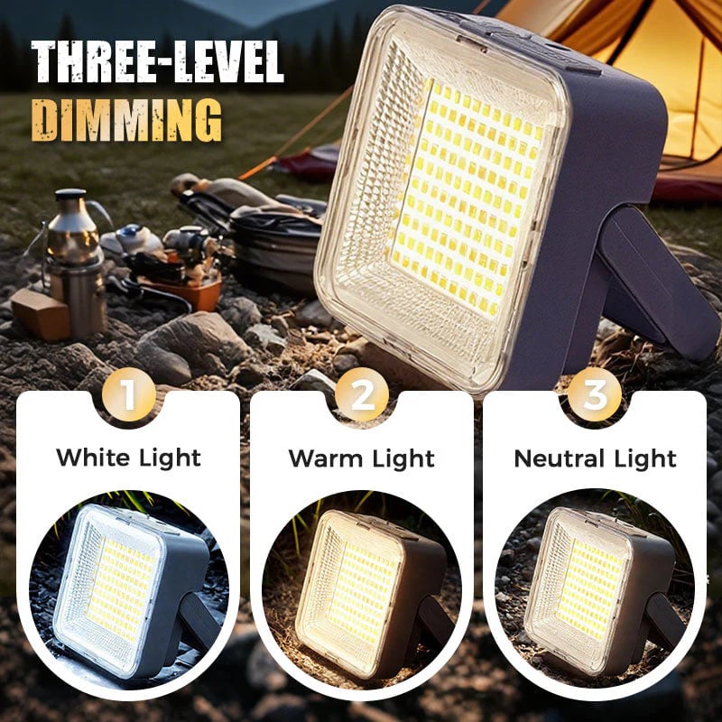 ⏰Solar Camping Light – Waterproof, Portable, 3 Modes & Power Bank 🔋