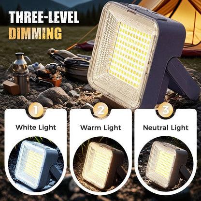 ⏰Solar Camping Light – Waterproof, Portable, 3 Modes & Power Bank 🔋