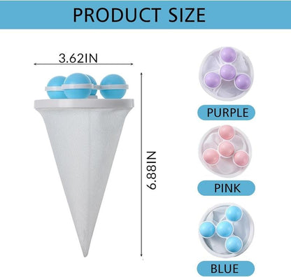 3pcs Reusable Washing Machine Hair Filter Bag
