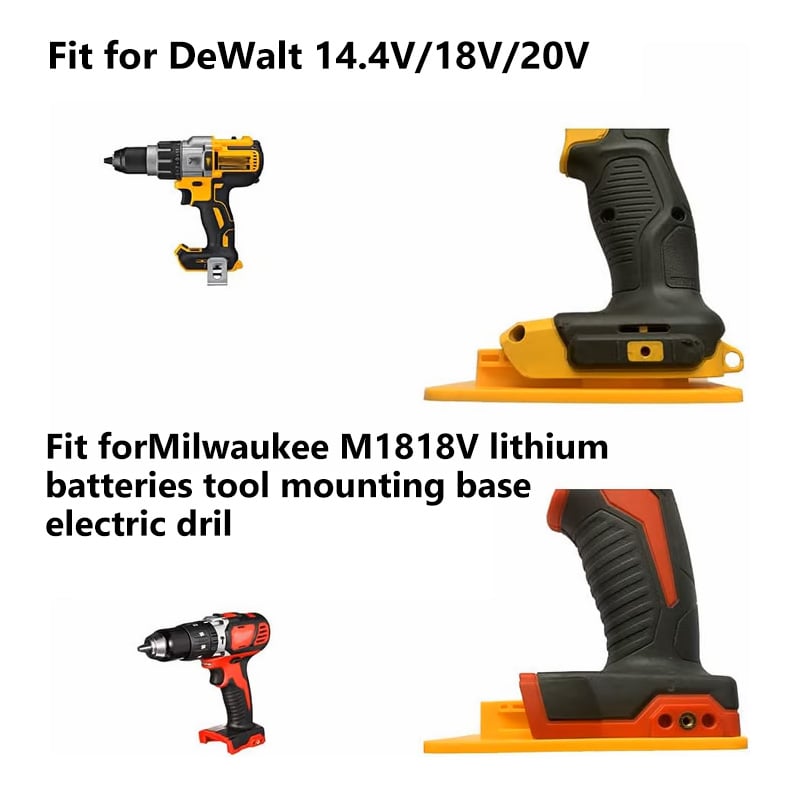 🔥Limited Edition, Only 100 Sets Left! - 5Packs Tool Holders for DeWalt 14.4V/18V/20V & Milwaukee  M1818V lithium batteries tool mounting base electric drill