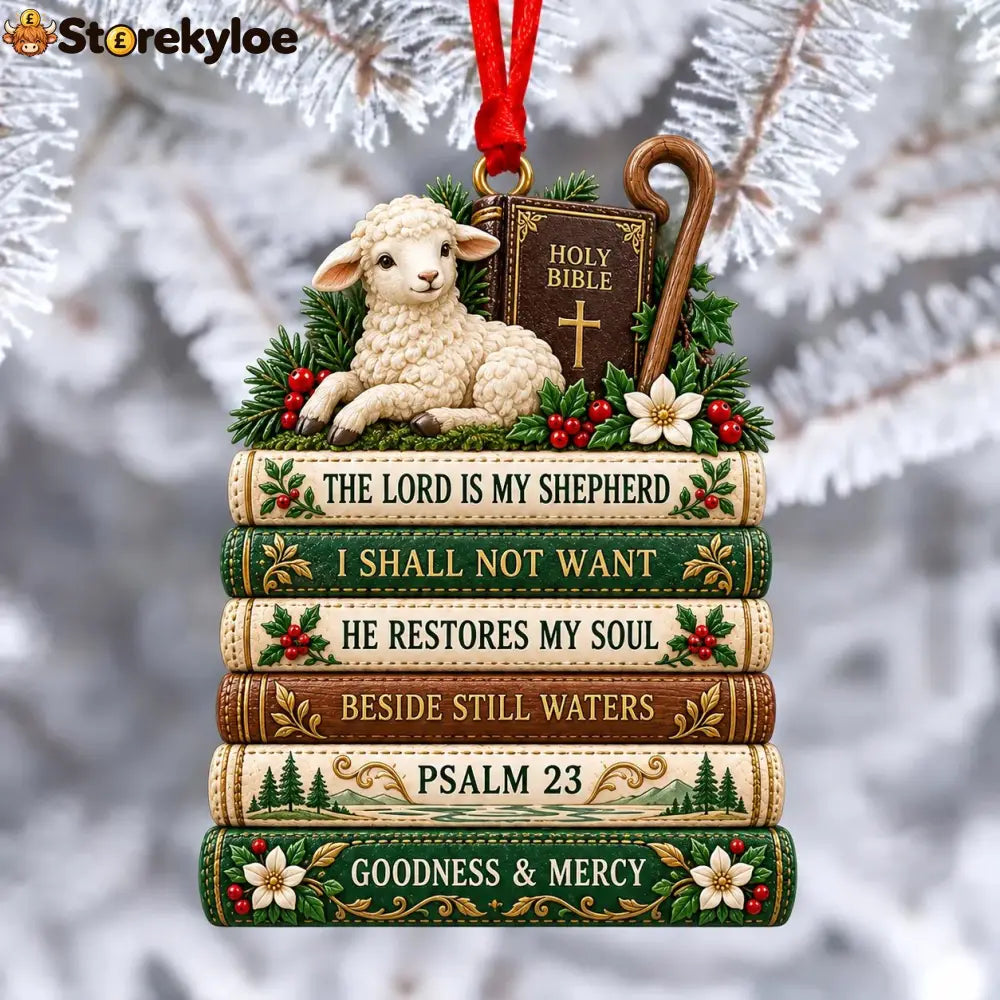 ✨✝️ Bible Faith Christmas Acrylic Ornament Collection - 🐑 Psalm 23