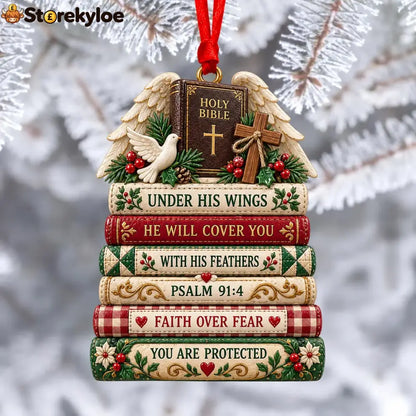 ✨✝️ Bible Faith Christmas Acrylic Ornament Collection - Under His Wings