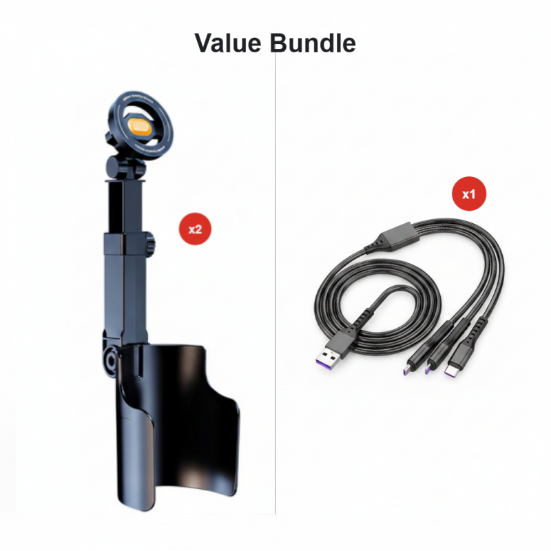Car Cup Holder Phone Mount – 360° adjustable, strong N52 magnet, one-handed operation, fits all phones, stable magnetic and clamp models for safe driving