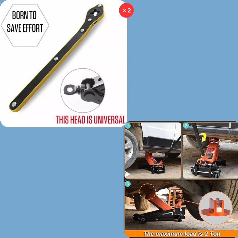 🔥Hot Sale🔧🛞Auto Labor-saving Jack Ratchet Wrench