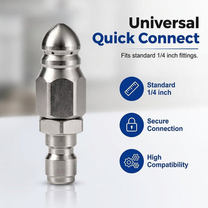 🔧Stainless Steel Powerful Pipe Sewer Cleaning and Unclogging Nozzle