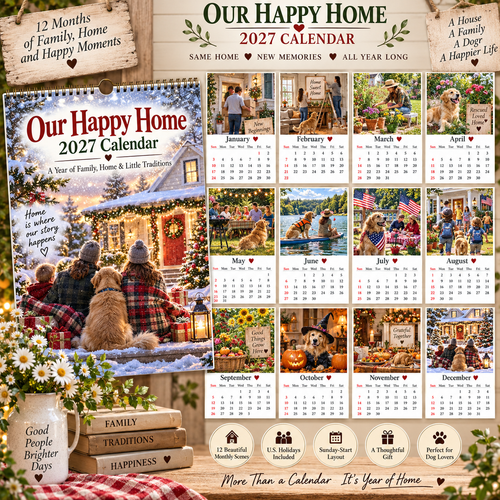 📅Our Happy Home 2027 Wall Calendar