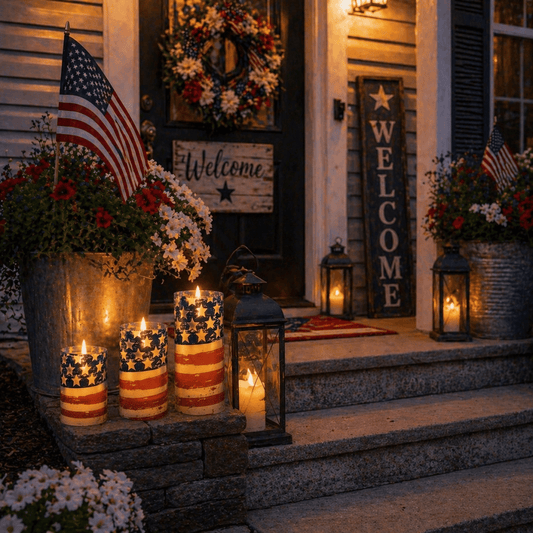 3-Piece Set - Patriotic Flameless Candles (With Remote Control)