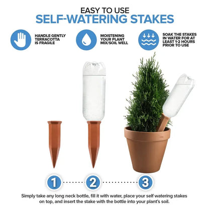 🌿💧 Ceramic Terracotta Self Watering Spikes