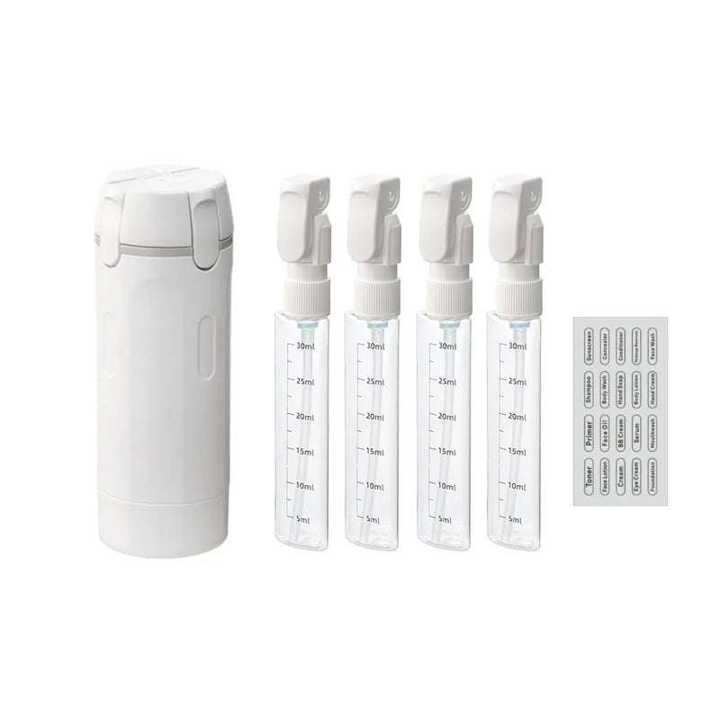 4 in 1 Travel Dispenser,4 Pack 30ML Travel Bottles
