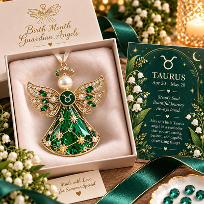 👼 Christmas Zodiac Guardian Angel Keepsake | 12 Signs with Jewel-Toned Designs & Meaningful Gift Cards ✨