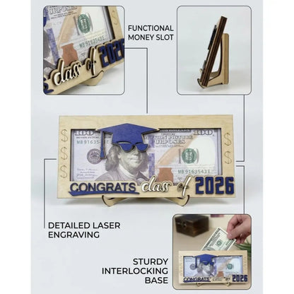 🎓 Graduation 2026 Money Holder – Unique Wooden Cash Gift Box for Class of 2026, Perfect Creative Gift for Seniors 🎁