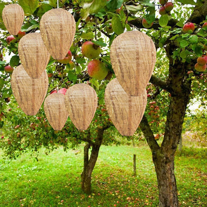 🐝Outdoor Hanging Fake Hornet Nest, Natural Wasp Repellent (8.6*11 inch)👍
