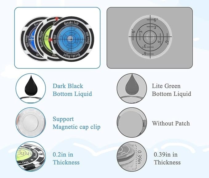 🎁🔥Golf Hat Clip Ball Marker with High Precision Green Reading Aid Golf Accessories for Men Women