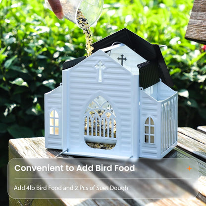 🔥Church-Shaped Solar Bird Feeder🎁