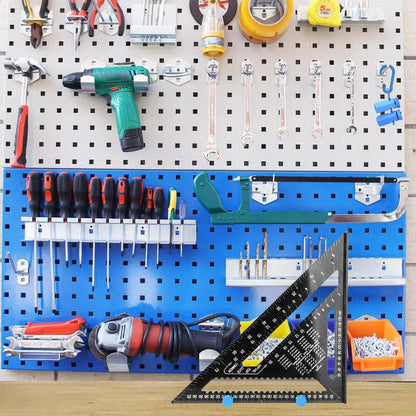 ✨LAST DAY 49% OFF - Tall Stair Gauges for Framing Square – Hexagonal Stable Lock with Holder & Hook for Carpentry & Circular Saw