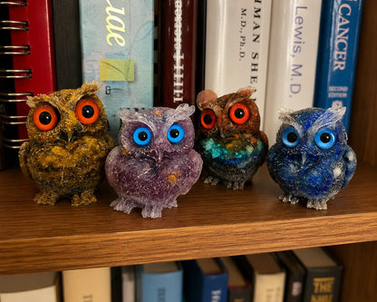 🔥Handmade Natural Crystal Gemstone Owl