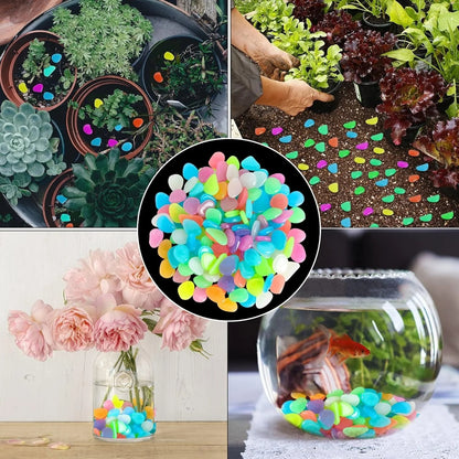 💥🌈Colorful Glow-in-the-Dark Garden Stones