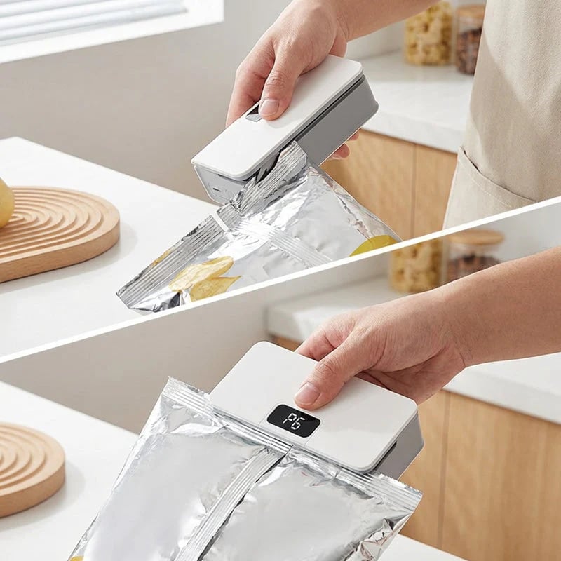 🥳2026 HOT SALE🥳💞Rechargeable Bag Sealer – No batteries needed, USB-C charging. Magnetic back for fridge storage. 6 heat settings for any bag. Keeps food fresh longer. 🧊✨