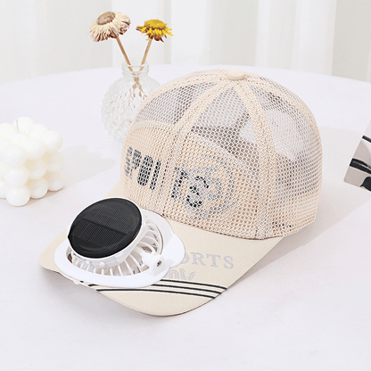 Solar Powered Fan Baseball Hat🧢Breathable🍃Solar Power & USB Charging Fan