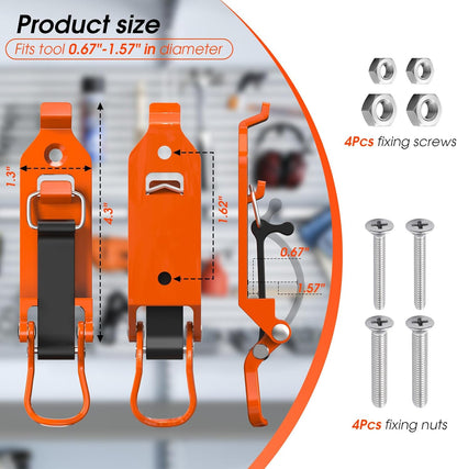 Heavy-Duty Rubber Tool Mount Clamps for Trucks & Garages