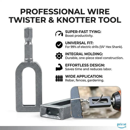 Multifunctional Wire Twister / Knotter — Sizes #9 & #11 — Wire Winding Tool & Twisting Sleeve